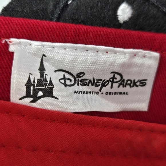 DISNEY PARKS MINNIE MOUSE SUN VISOR BLACK & RED POLKA DOT BOW EARS WOMEN OS - Picture 9 of 12